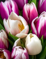 Fototapeta premium Close-up of a bouquet of tulips