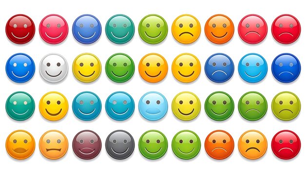 Colorful smiley faces