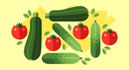 Fresh Farm Vegetables Flat Lay.