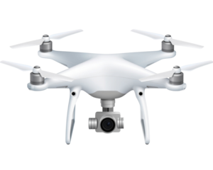 Drone vector illustration with 4K high definition camera and video recording for aeri