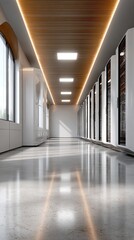 Rows of server racks illuminate the data center with blue lights, highlighting the sleek design and energy efficiency of modern technology