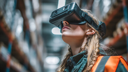 future industrial revolution with virtual reality technology applied to smart warehouse management logistics automation system production control and digital supply chain innovation