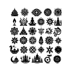 hindu religion icon vector