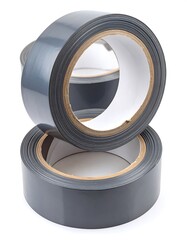 Gray tape rolls stacked
