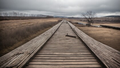 Lonely Path Through Barren Land
