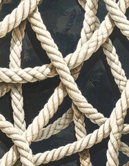 Interwoven ropes, intricate pattern