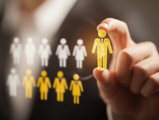 Selecting person for the job. Creating successful organization.Human resource management. Personnel, employment and recruitment concept.