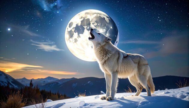 White Wolf Night Images – Browse 35,047 Stock Photos