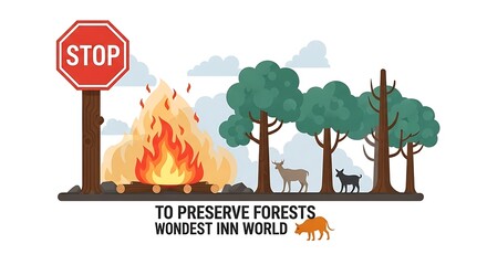 Stop Forest Fire with Save Wildlife.