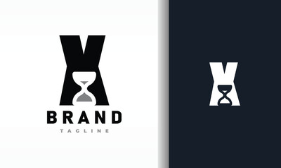 Letter X Hourglass Logo