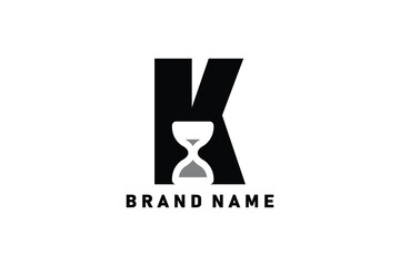 Letter K Hourglass Logo