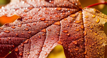 Autumn Maple Leaf Dew Drops.