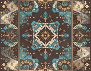 Intricate floral tile pattern