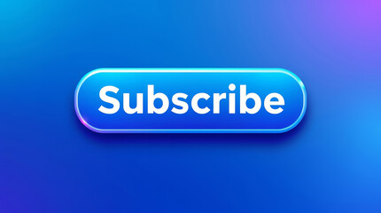 Blue Subscribe Button on Vibrant Background for Websites, Blogs, Social Media, Digital Marketing, Online Content Creation, and Call-to-Action Design
