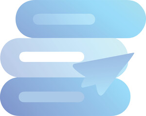 Obraz premium Stacked layers with arrow pointer abstract background