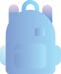 Obraz premium Blue backpack with pink accents gradient