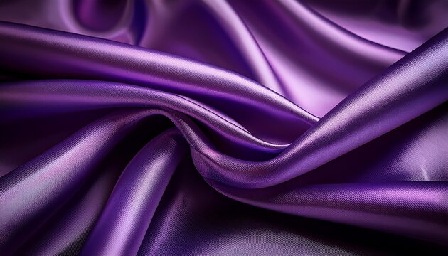 a luxurious piece of rich purple silk fabric shimmering softly under the light showcasing its smooth texture and elegant drape perfect for fashion or decor