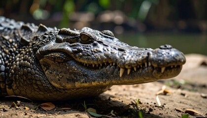 Obraz premium Close-up of a crocodile