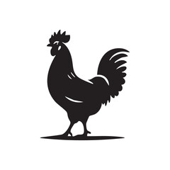 Simple Silhouette of a Chicken Themed Around Farm Fresh Eggs Poultry Meat Agriculture Diet