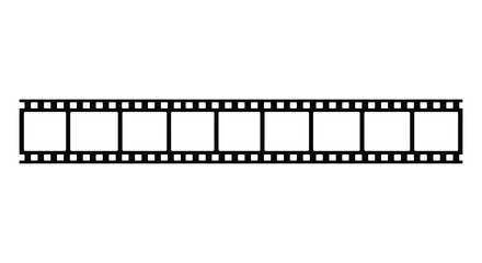 film strip design with frames and perforations silhouette