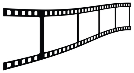film strip with frames and holes silhouette