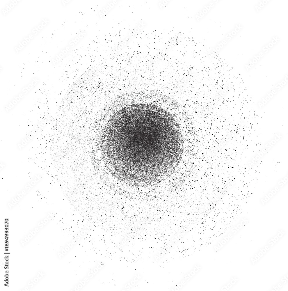 Poster distorted geometric shape . minimal art design . noise destroyed logo . trendy grainy shapes . graph