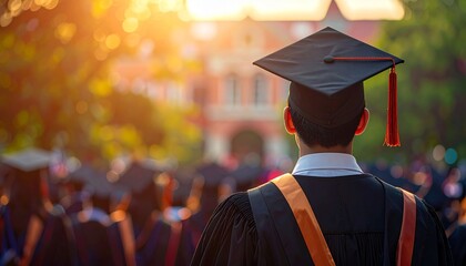 Graduate Student at University Graduation Ceremony.