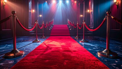 Red Carpet Entrance Glamour Event Luxury Stage Award Ceremony.