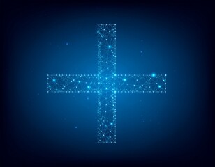 Obraz premium Yıldızlı bir gökyüzü veya uzay biçiminde, gezegenler, yıldızlar ve evren biçiminde noktalar, çizgiler ve şekillerden oluşan bir çarpı X'in soyut görüntüsü. Vektör iş tel kafes konsepti. 