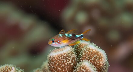 Colorful Reef Fish on Coral. (1)
