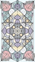 Intricate stained glass pattern