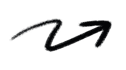 Fototapeta premium paint brush hand drawn arrow in grunge style a careless stroke of paint 