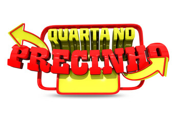 SELO 3D PARA COMPOSIÇÃO QUARTA NO PRECINHO