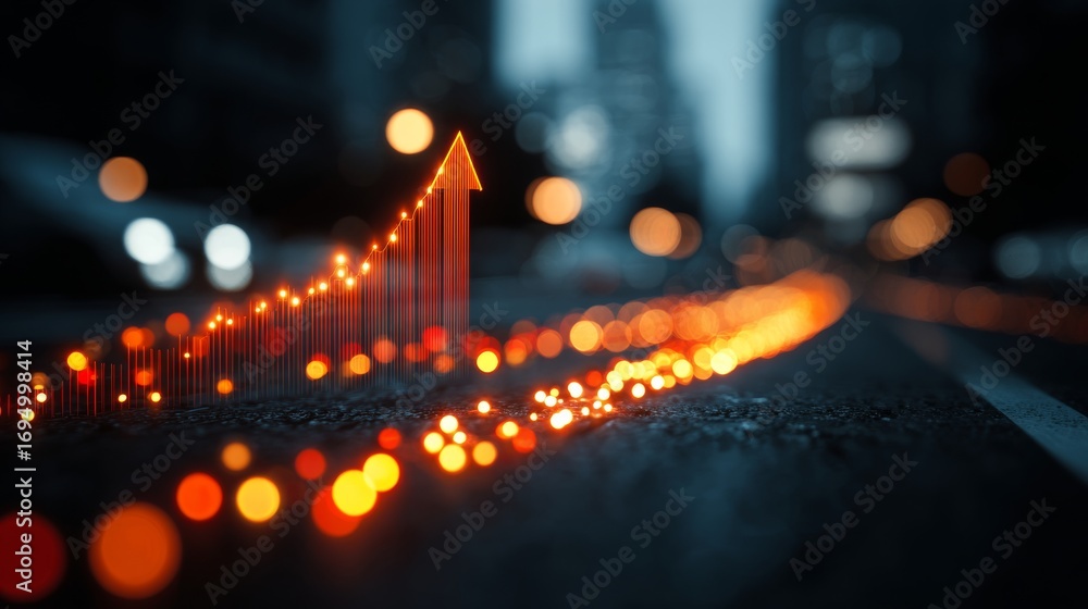 Fototapete unveiling tomorrow: the emerging networks of future connectivity. financial charts. dynamic web of f