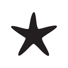 Fototapeta premium A Simple Silhouette of a Five Point Star with Smooth Rounded Edges Classic and Timeless Design Element for Various Creative Applications