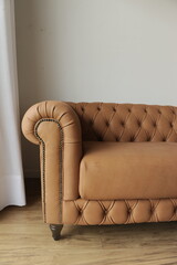 sofá de couro vintage 