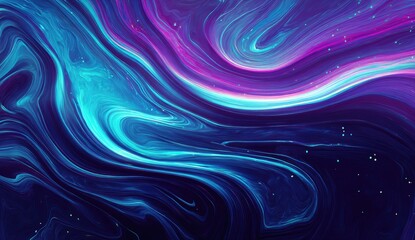 Abstract swirling, vibrant colors blend into mesmerizing patterns