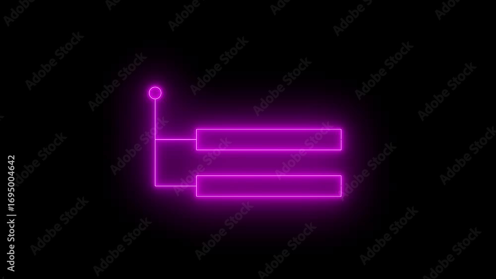 Fototapete glowing neon callout elements and hud animation. neon pink callout symbol designed for text and user