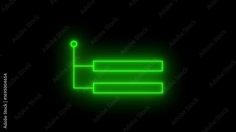 Fototapete glowing neon callout elements and hud animation. neon green callout symbol designed for text and use