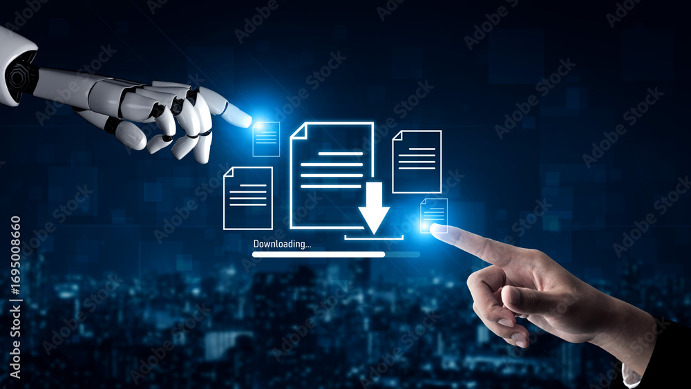 Aufkleber ai facilitates digital document downloading and data access with optimized transfer process, improvi