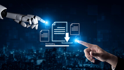 AI facilitates digital document downloading and data access with optimized transfer process,...