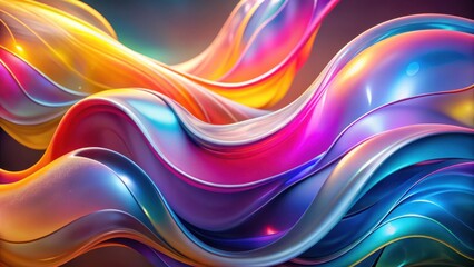 Vibrant abstract flowing waves of radiant color and light energy