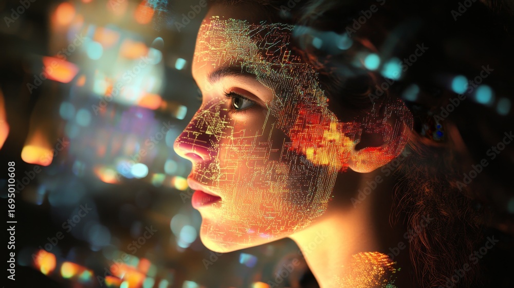 Poster exploration of digital cyberspace glowing grids and virtual landscapes immersive environments futuri
