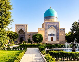Islamic architecture, serene courtyard