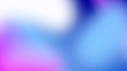 A trendy abstract background with a grainy gradient texture. A soft, blurry blend of navy, pink, and blue with a luminous white glow. A modern, noisy luminous wallpaper for posters and web design.
