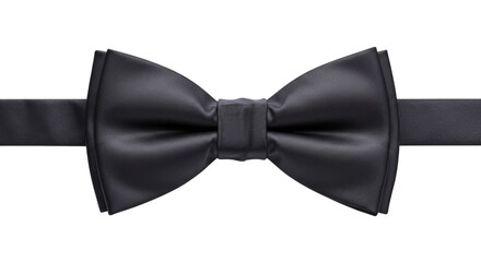 Classic groom bow tie isolated on a transparent background, perfect for wedding themes, formal wear designs, and elegant celebration decorations.