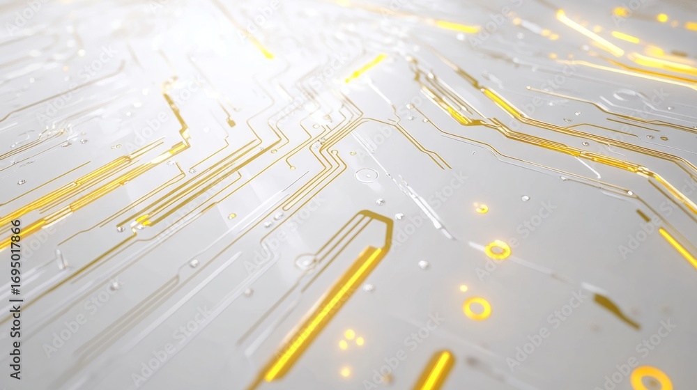 Poster digital integration event futuristic white backdrop graphic design high-tech environment close-up vi