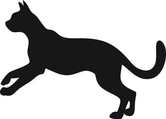 Clean cat silhouette vector icon, ideal for modern branding, ecommerce, and social media graphics. Editable outline style for flexible use.