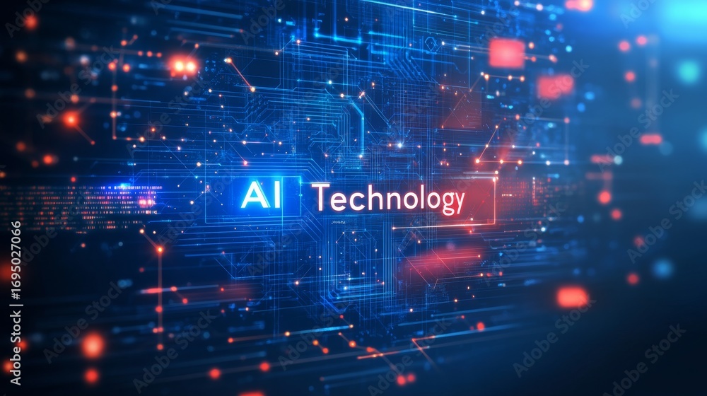 Aufkleber exploring advanced ai technology in a high-tech digital environment a futuristic visual journey