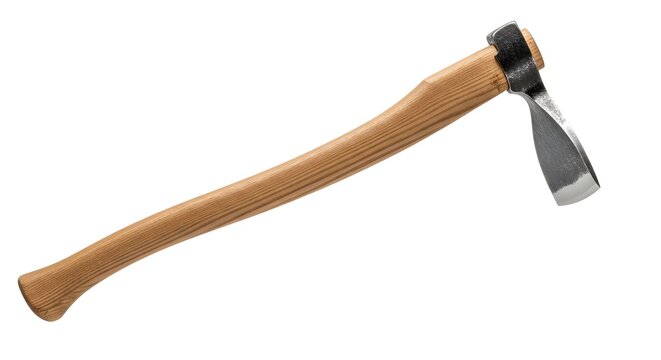 A Traditional Handcrafted Axe with a Wooden Handle, Ideal for Carpentry, Crafting, and Woodworking, Featuring a Precision-Crafted Steel Blade for Accurate Cuts and Long-Term Durability.